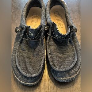 Hey Dude! Black shoes, size 14. Wally funk